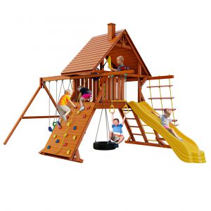 Детский игровой комплекс New Sunrise SUNRISESTAR NS5 с деревянной крышей