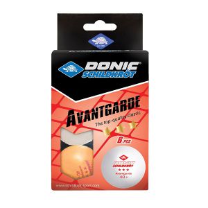 Мячи Donic Avantgarde 3* 40+, 6 штук, белый + оранжевый