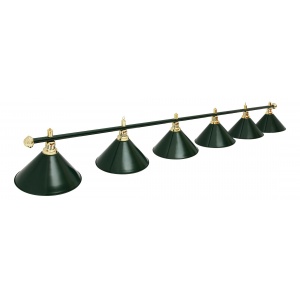 Лампа с плафонами для бильярдной Fortuna Billiard Equipment Allgreen Luxe 6 плафонов