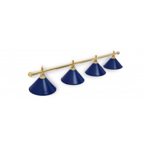 Лампа с плафонами для бильярдной Fortuna Billiard Equipment Prestige Golden Blue 4 плафона